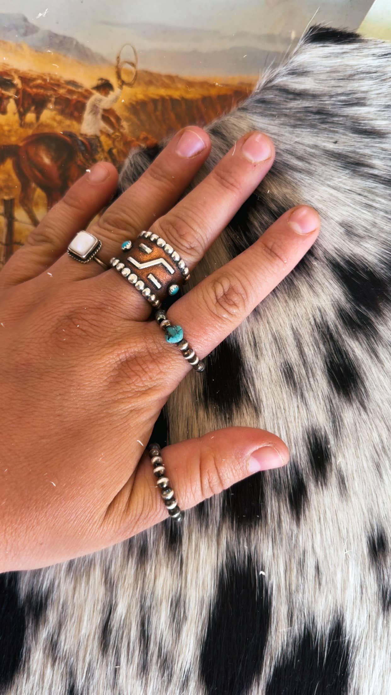 Sterling Pearl Stretch Ring