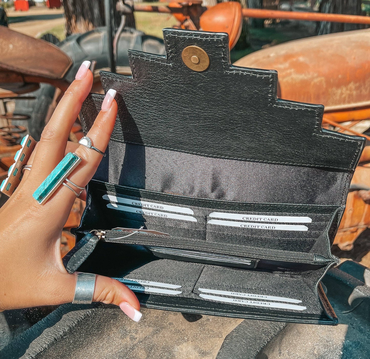 The Darlene Cowhide Leather Tooled Wallet