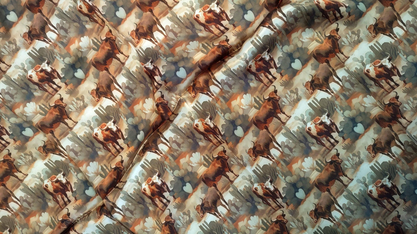 Wild Rag 100% Silk Desert Cattle